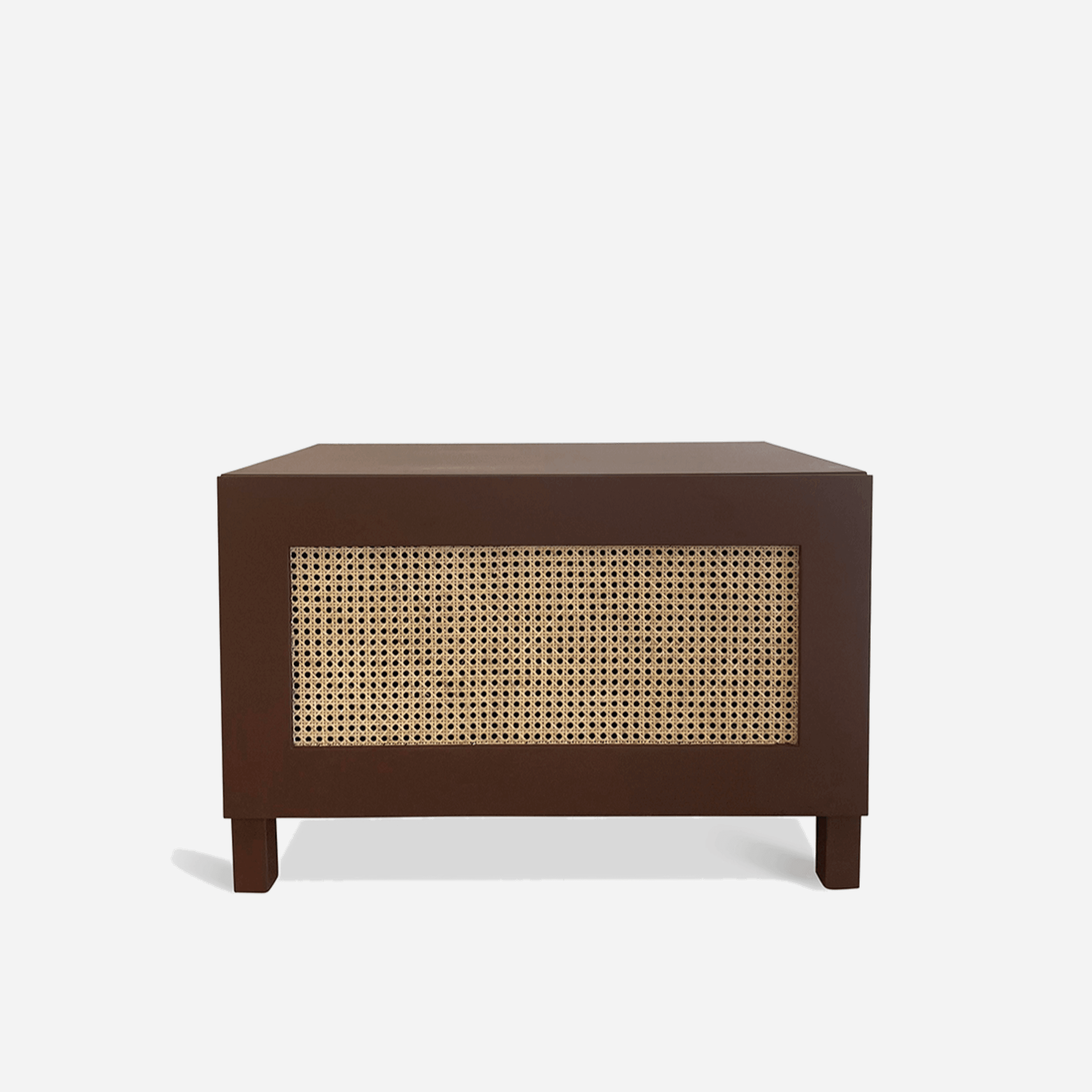 Cane Drawer Side Table